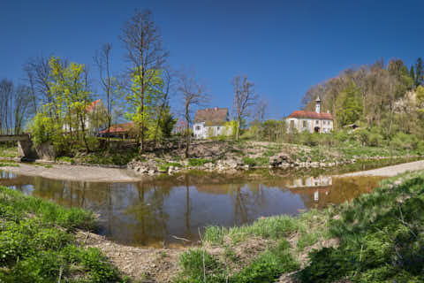 Gemeinde Töging Landkreis Altötting Klausenkirche Panorama (Dirschl Johann) Deutschland Töging